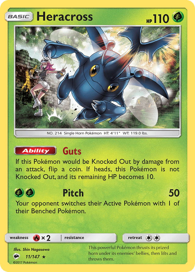 Heracross — Burning Shadows #11