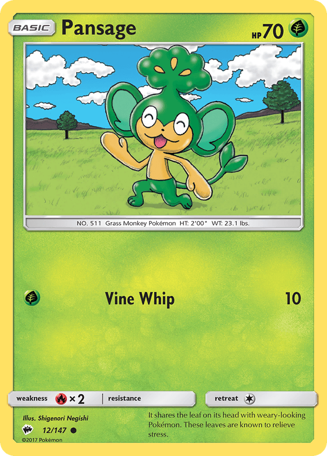 Pansage — Burning Shadows #12