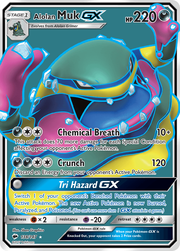 Alolan Muk-GX — Burning Shadows #138
