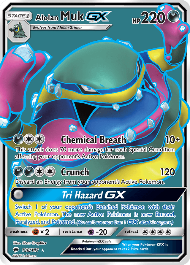 Alolan Muk-GX — Burning Shadows #138