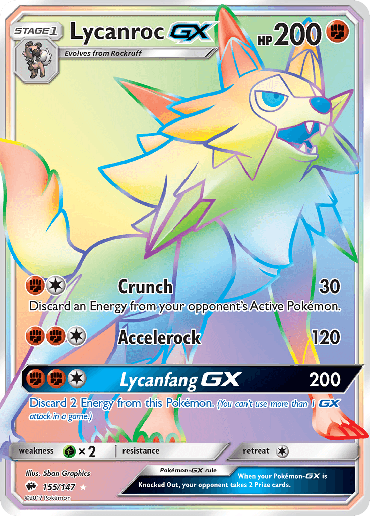 Lycanroc-GX — Burning Shadows #155