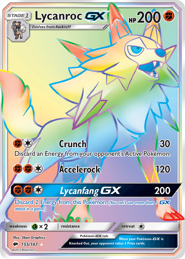 Lycanroc-GX — Burning Shadows #155