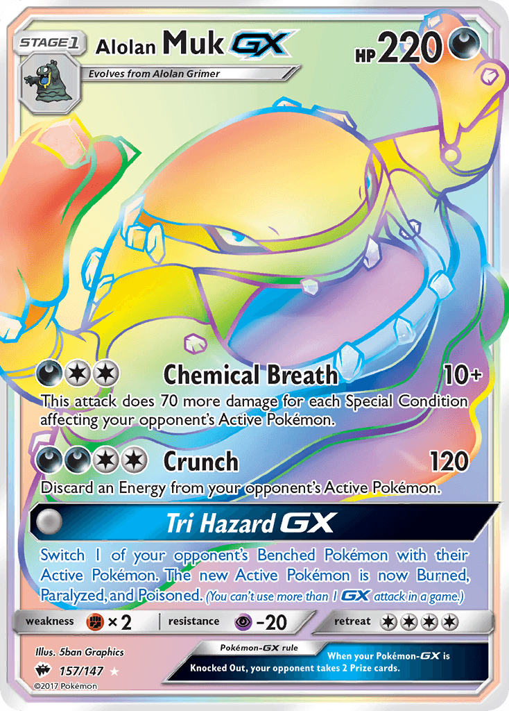 Alolan Muk-GX — Burning Shadows #157