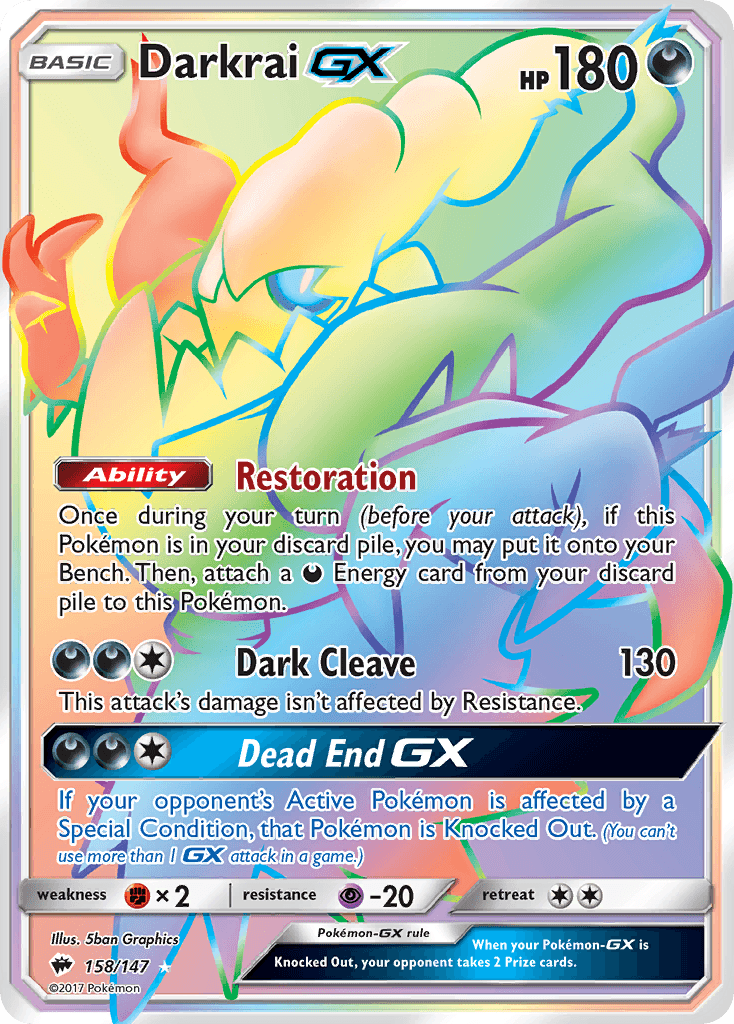 Darkrai-GX — Burning Shadows #158