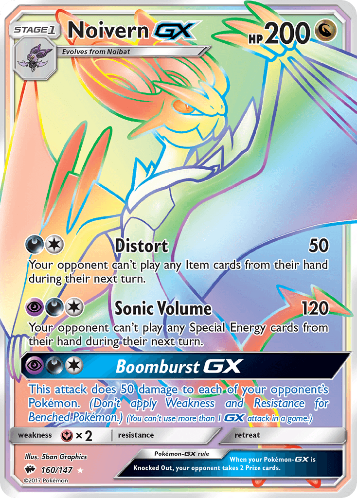 Noivern-GX — Burning Shadows #160