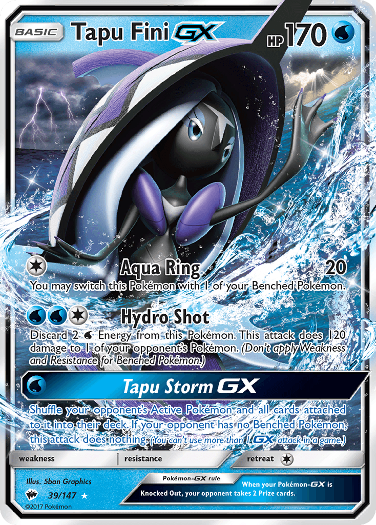 Tapu Fini-GX — Burning Shadows #39
