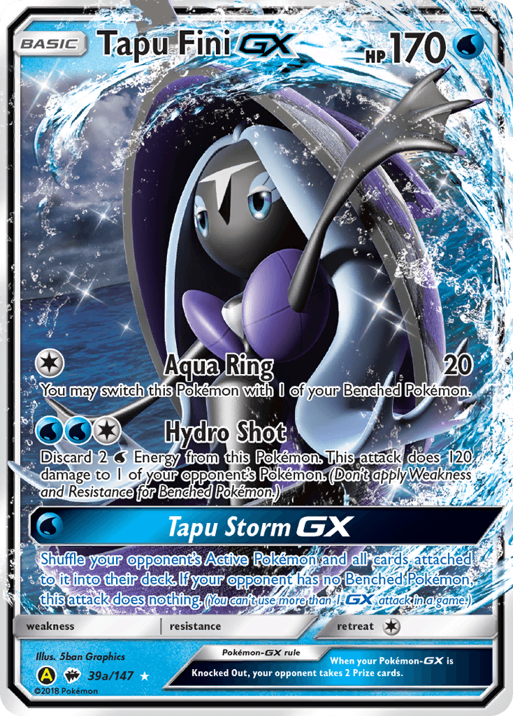Tapu Fini-GX — Burning Shadows #39a