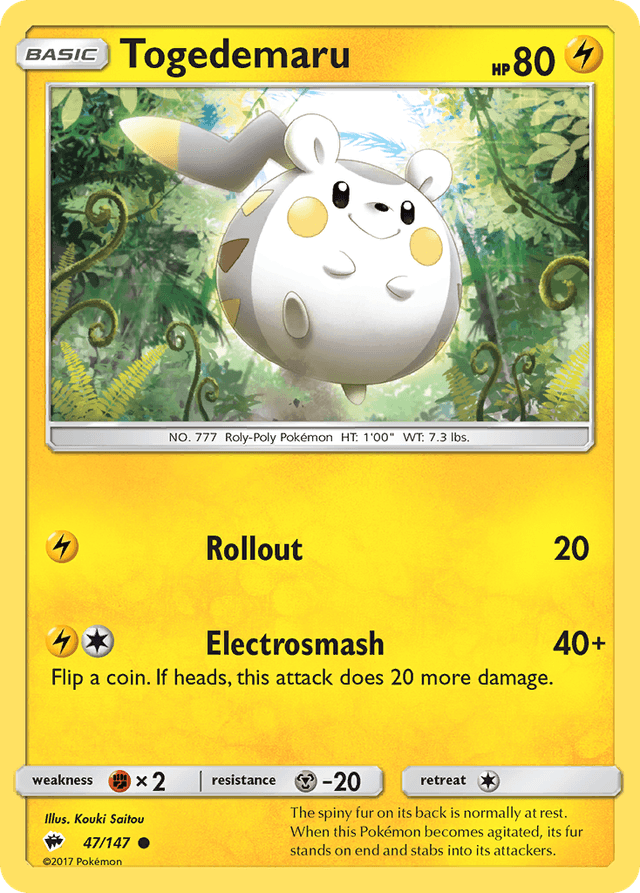 Togedemaru — Burning Shadows #47