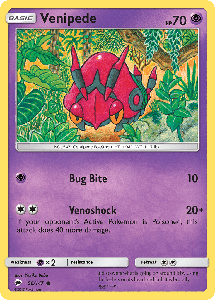 Venipede — Burning Shadows #56