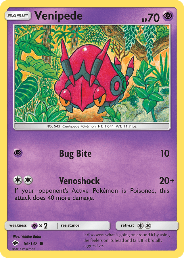 Venipede — Burning Shadows #56