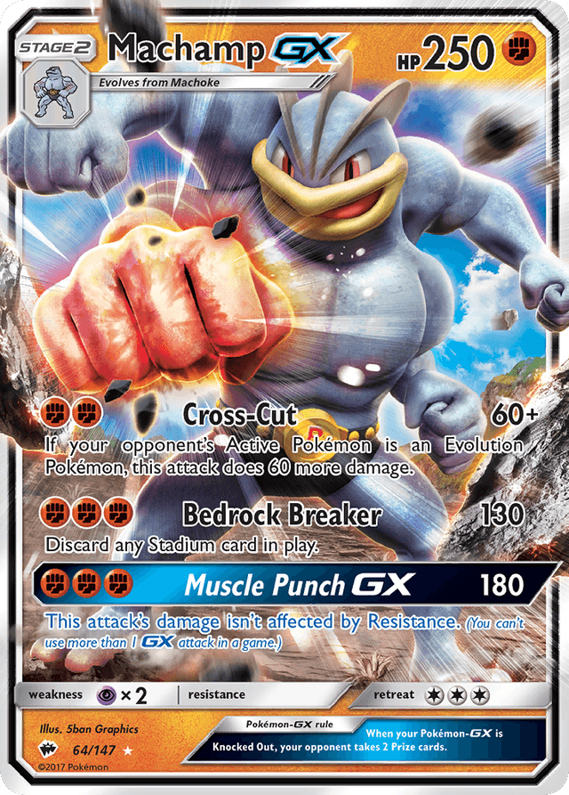 Machamp-GX — Burning Shadows #64
