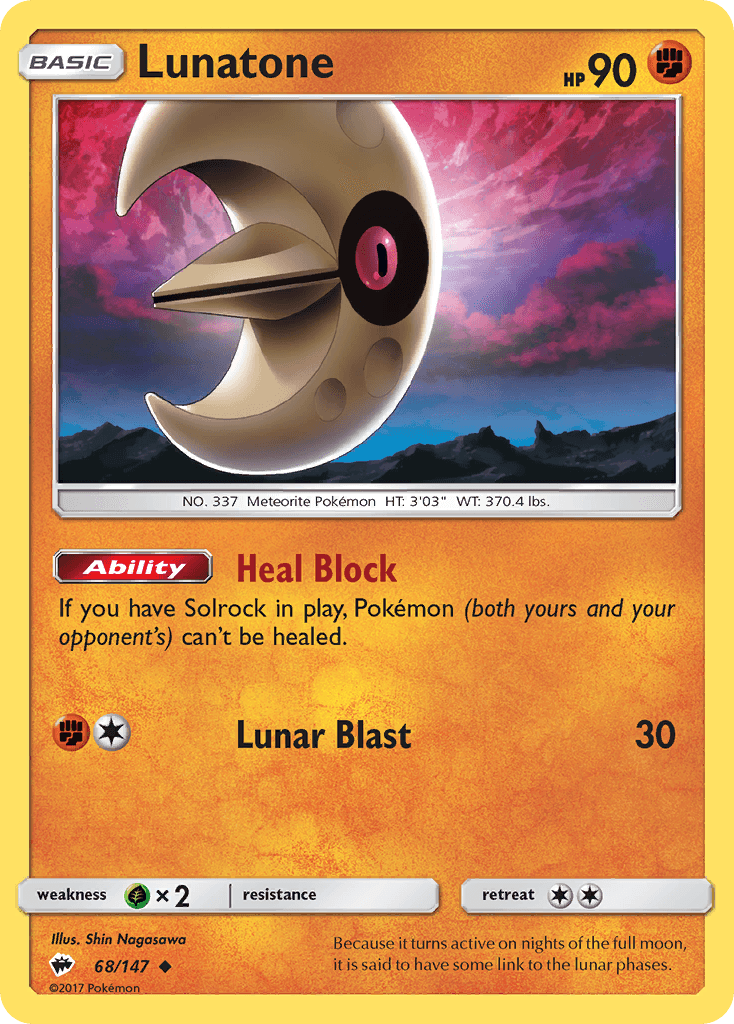 Lunatone — Burning Shadows #68