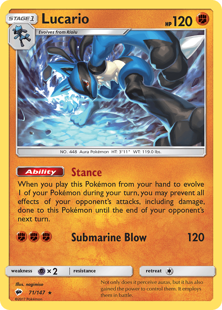 Lucario — Burning Shadows #71