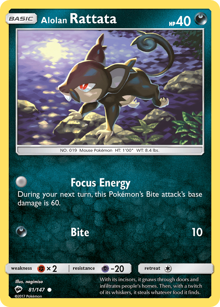 Alolan Rattata — Burning Shadows #81