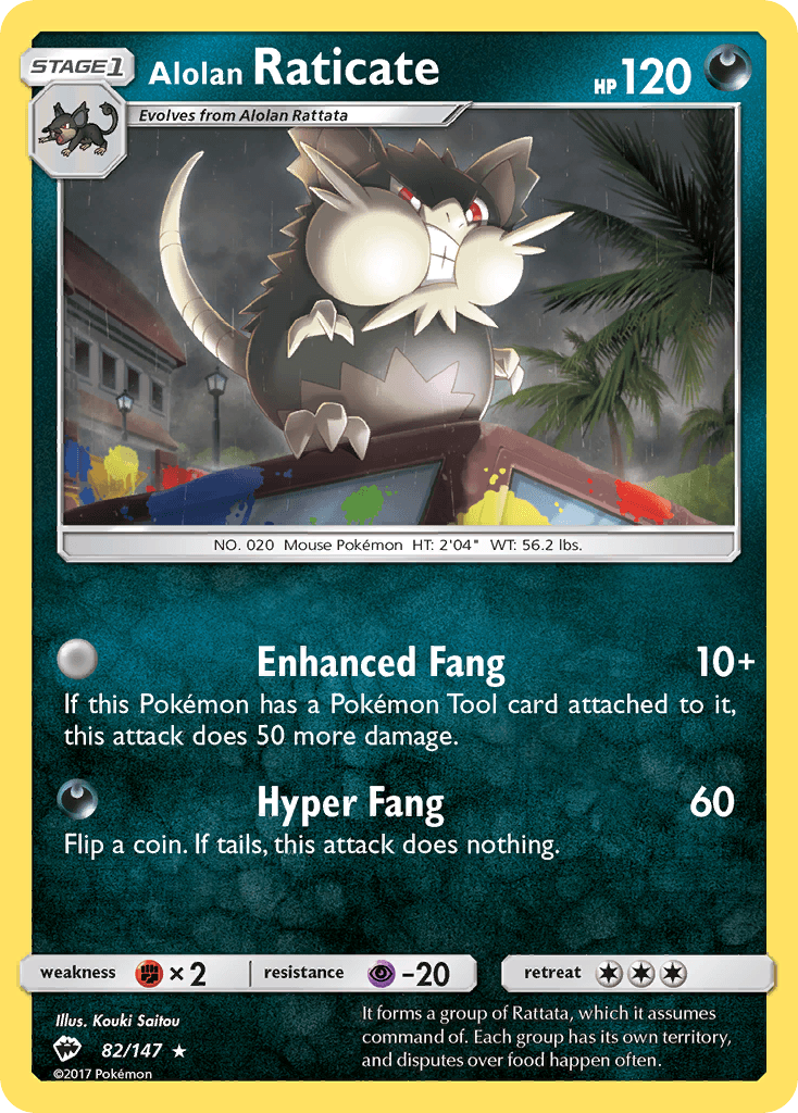 Alolan Raticate — Burning Shadows #82