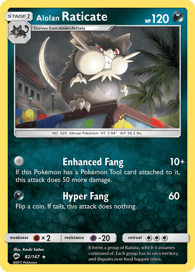 Alolan Raticate — Burning Shadows #82