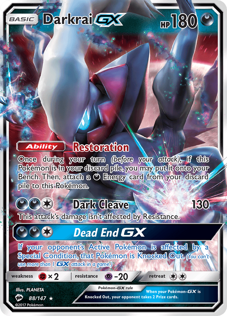 Darkrai-GX — Burning Shadows #88
