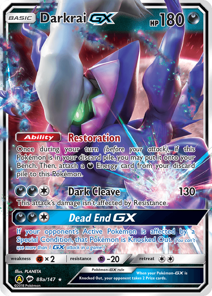 Darkrai-GX — Burning Shadows #88a