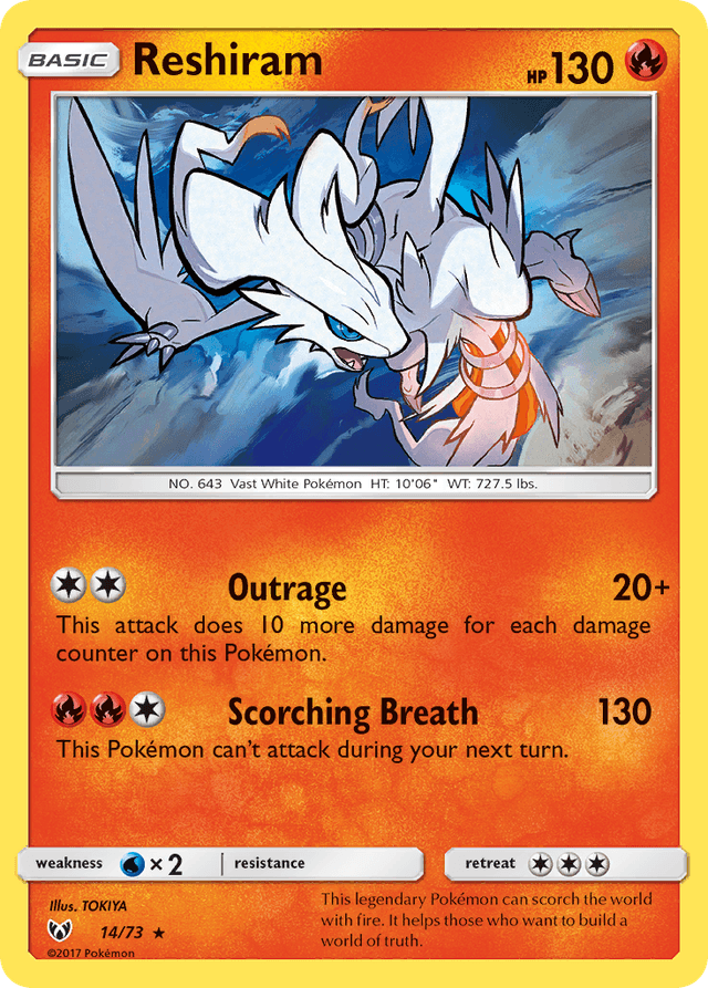 Reshiram — Shining Legends #14