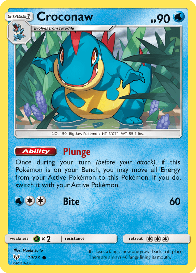 Croconaw — Shining Legends #19