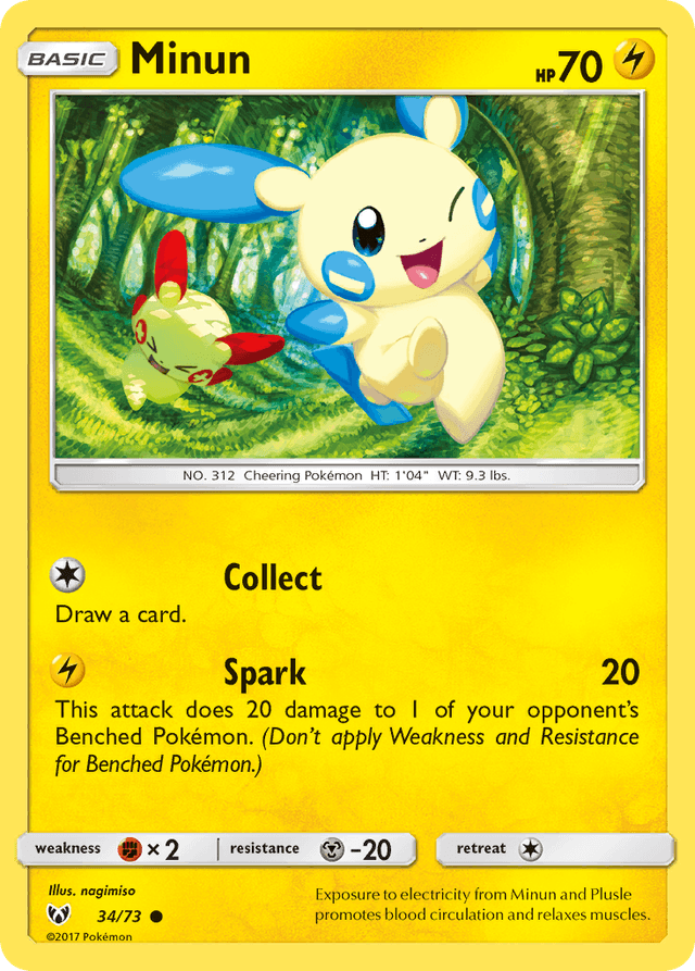 Minun — Shining Legends #34