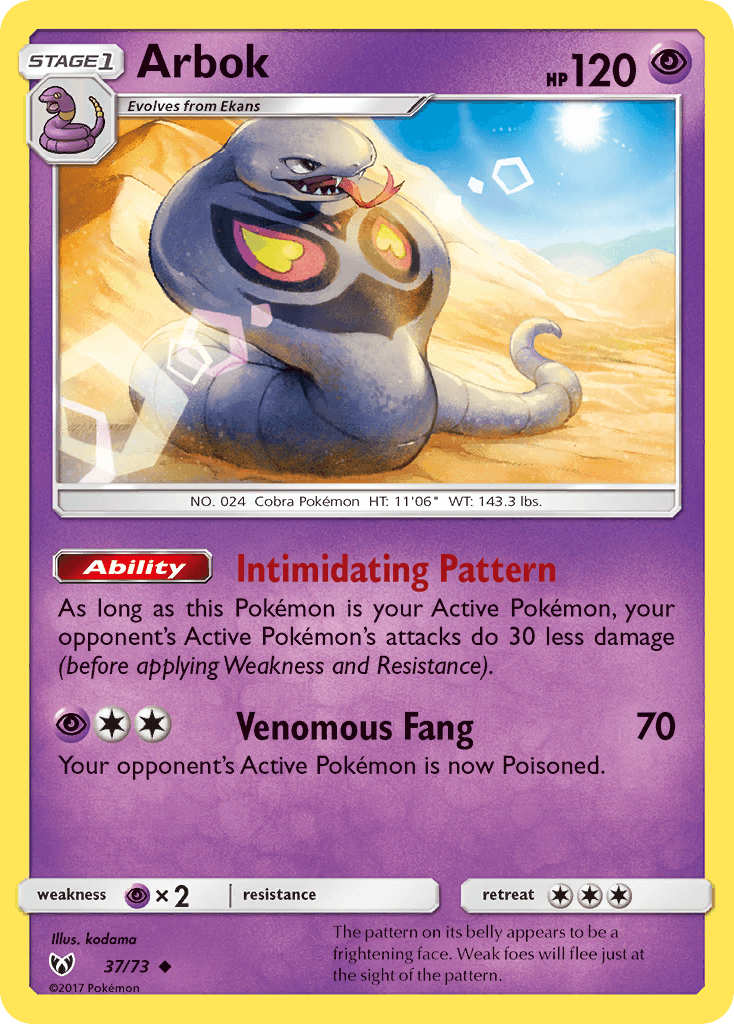 Arbok — Shining Legends #37