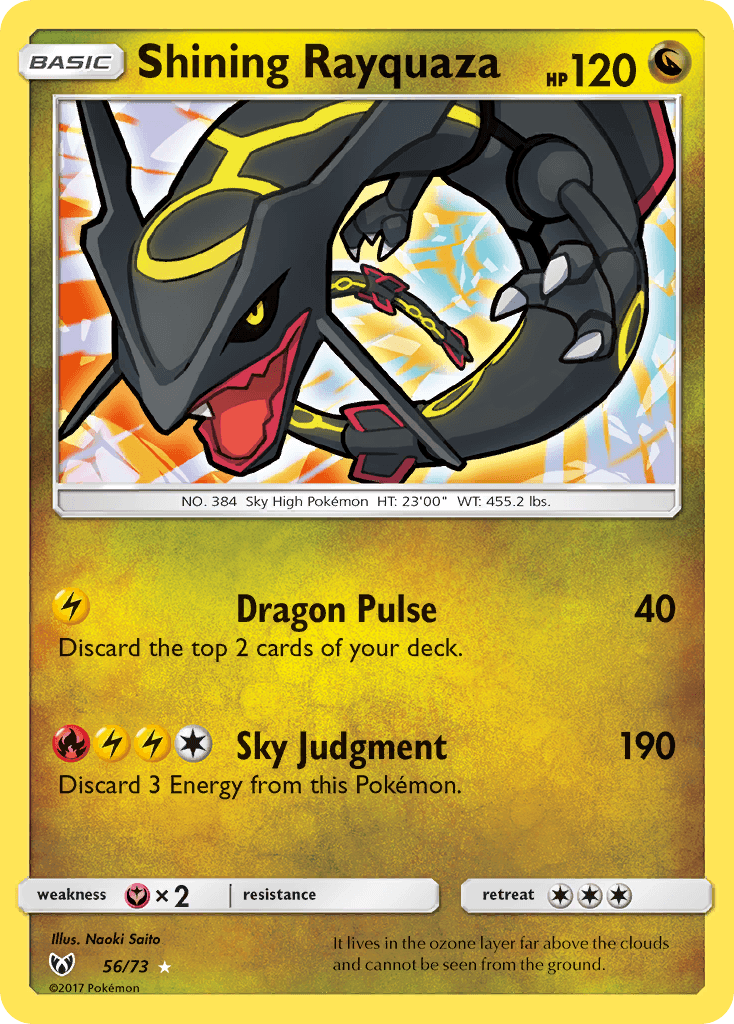 Shining Rayquaza — Shining Legends #56