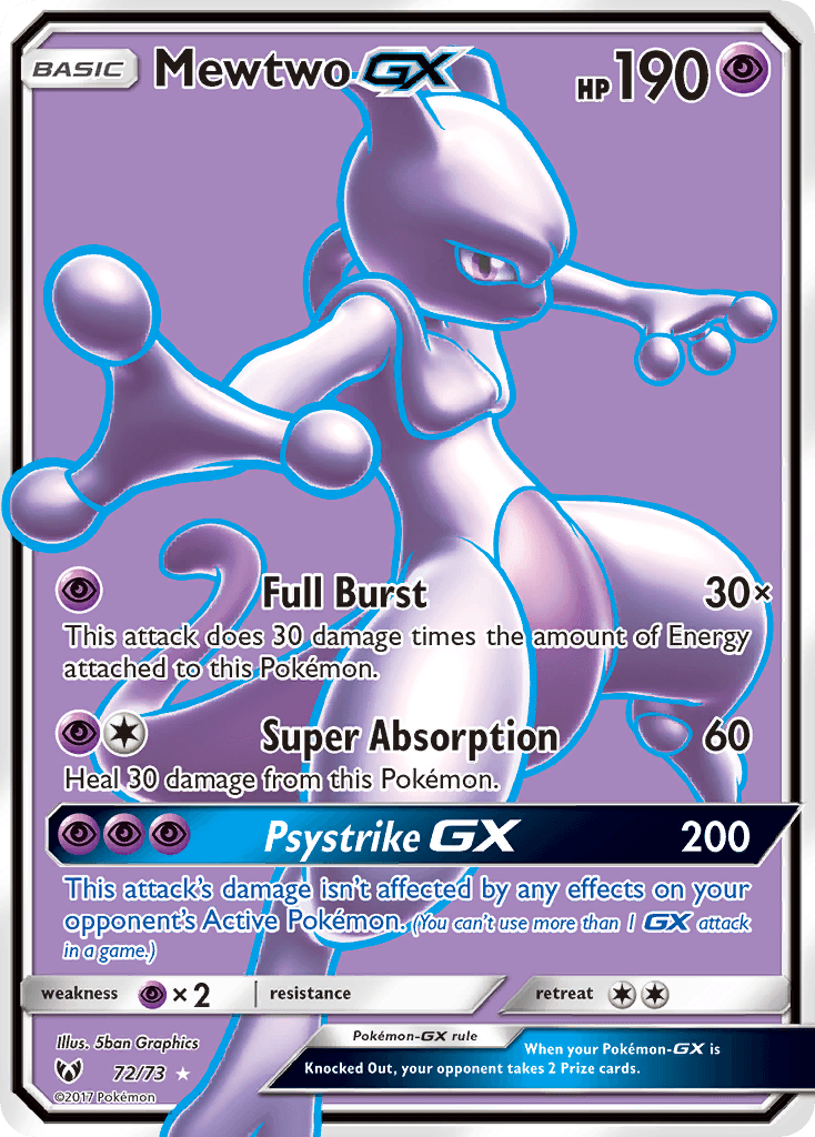 Mewtwo-GX — Shining Legends #72