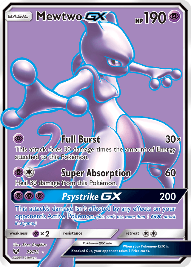 Mewtwo-GX — Shining Legends #72
