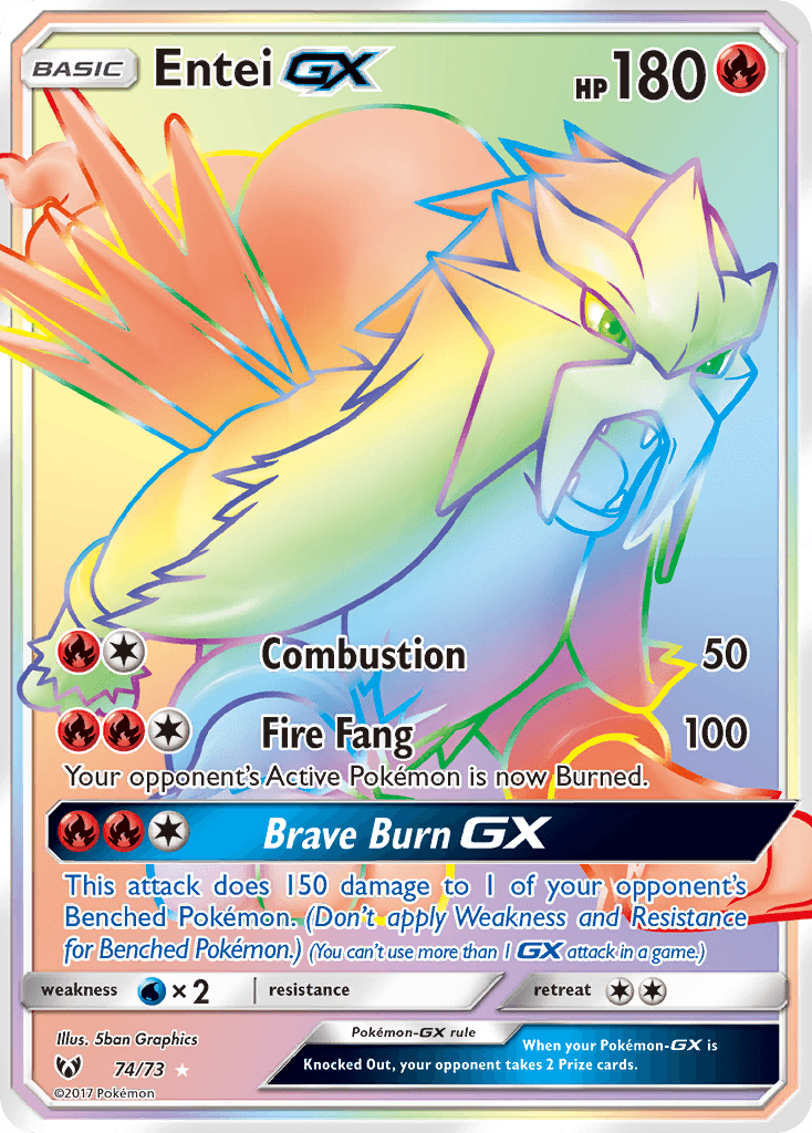 Entei-GX — Shining Legends #74
