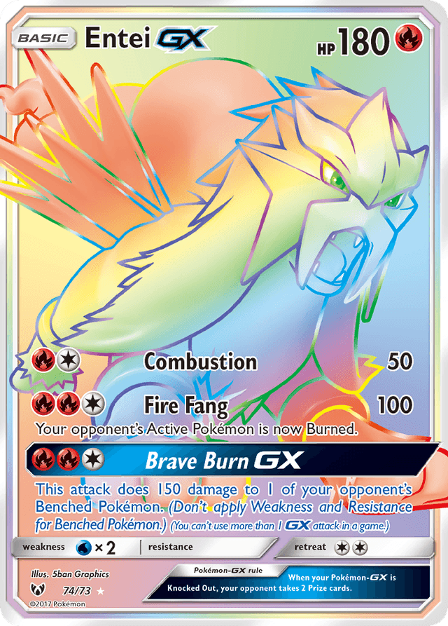 Entei-GX — Shining Legends #74