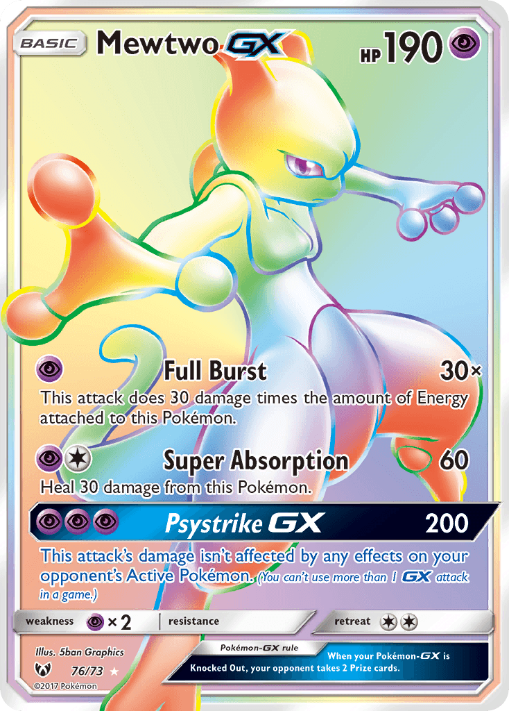 Mewtwo-GX — Shining Legends #76
