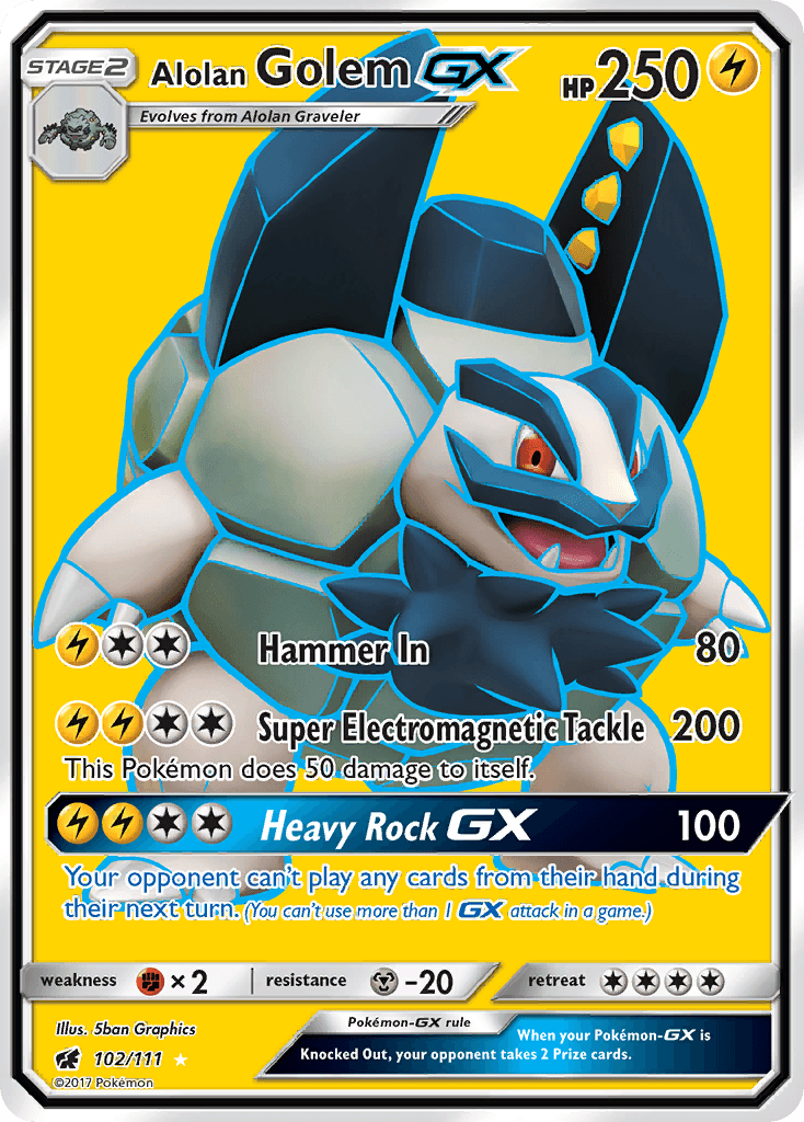 Alolan Golem-GX — Crimson Invasion #102