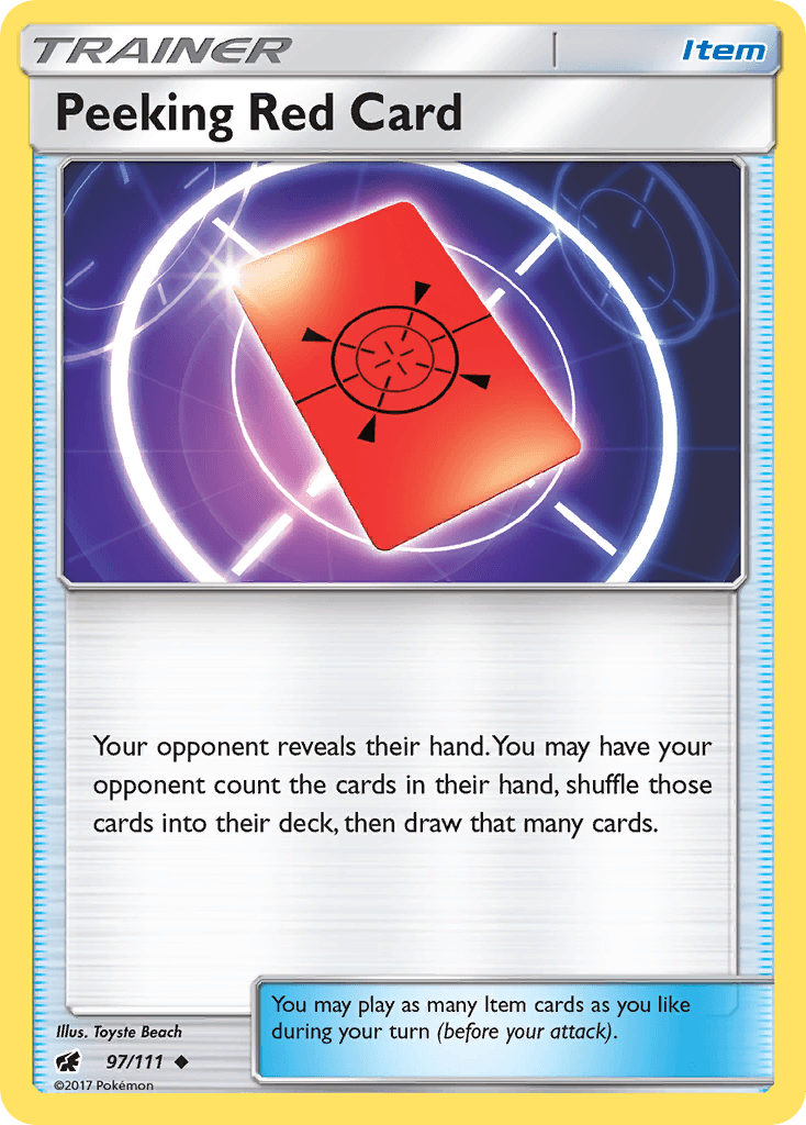 Peeking Red Card — Crimson Invasion #97