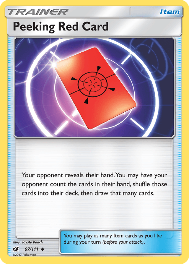 Peeking Red Card — Crimson Invasion #97
