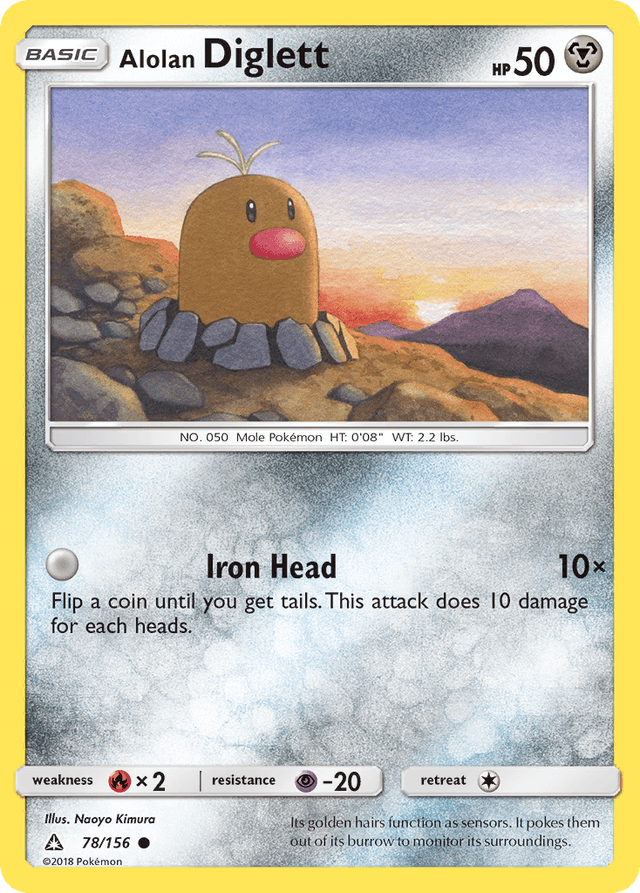 Alolan Diglett — Ultra Prism #78