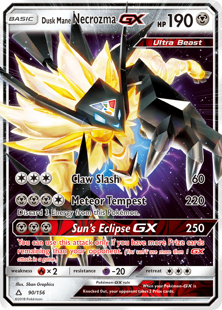 Dusk Mane Necrozma-GX — Ultra Prism #90