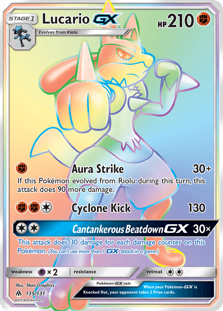 Lucario-GX — Forbidden Light #135
