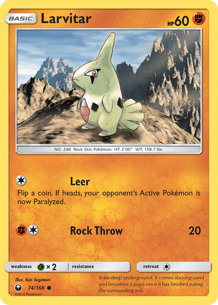 Larvitar — Celestial Storm #74