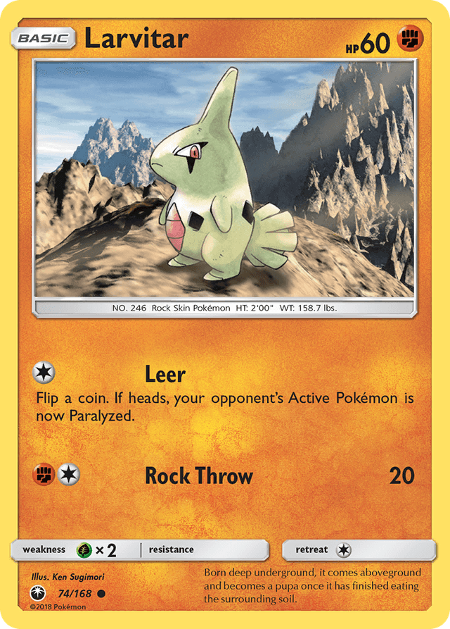Larvitar — Celestial Storm #74