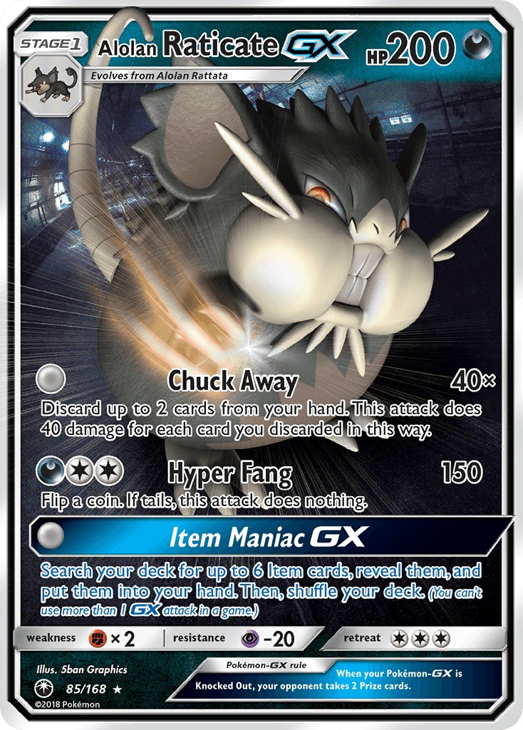 Alolan Raticate-GX — Celestial Storm #85
