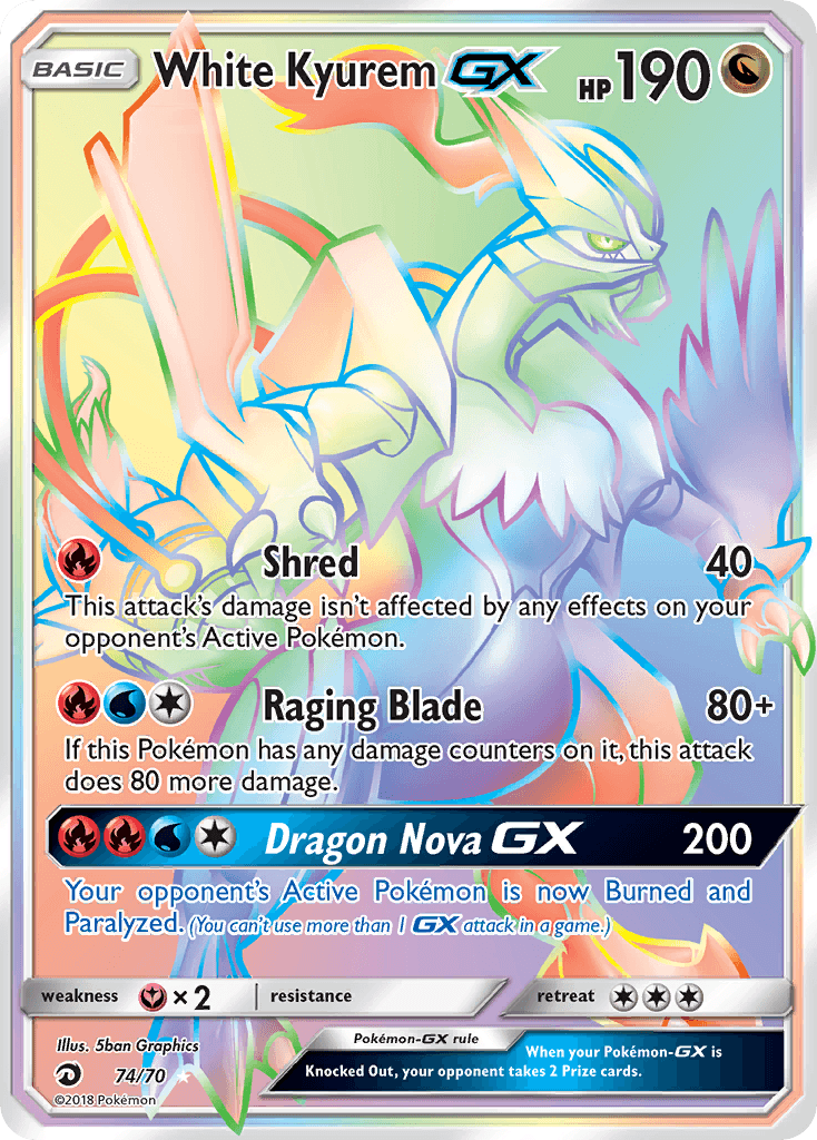 White Kyurem-GX — Dragon Majesty #74