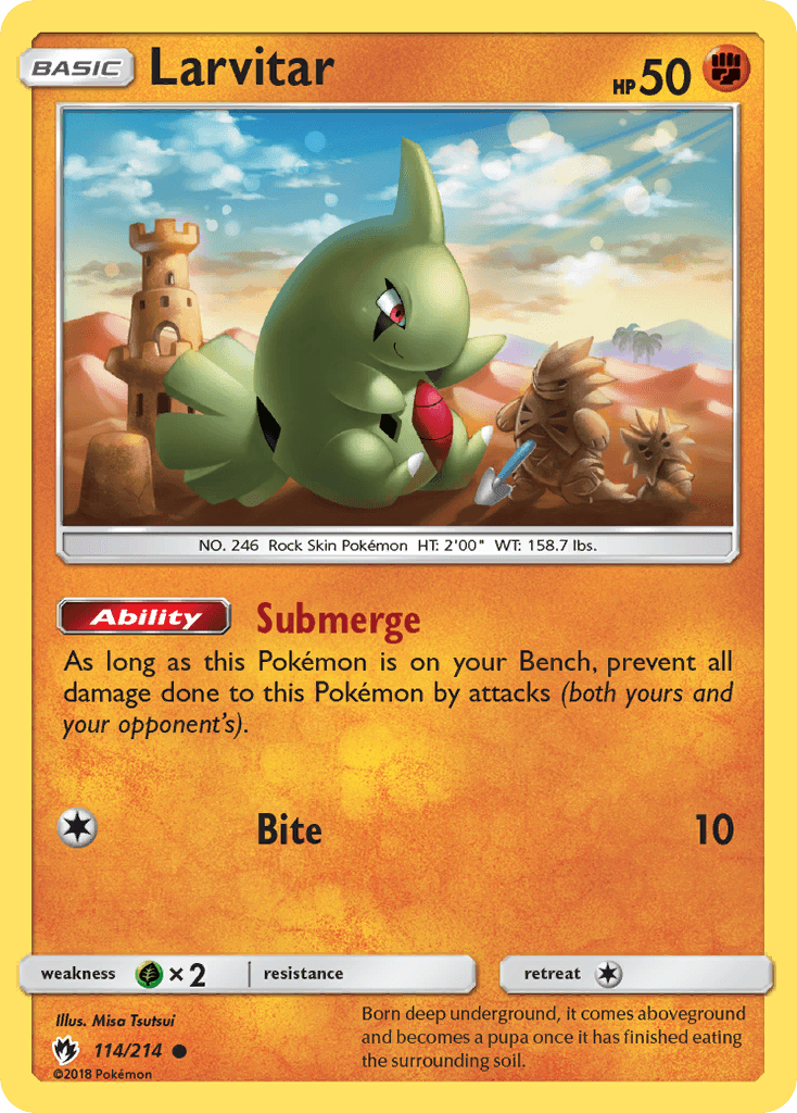 Larvitar — Lost Thunder #114