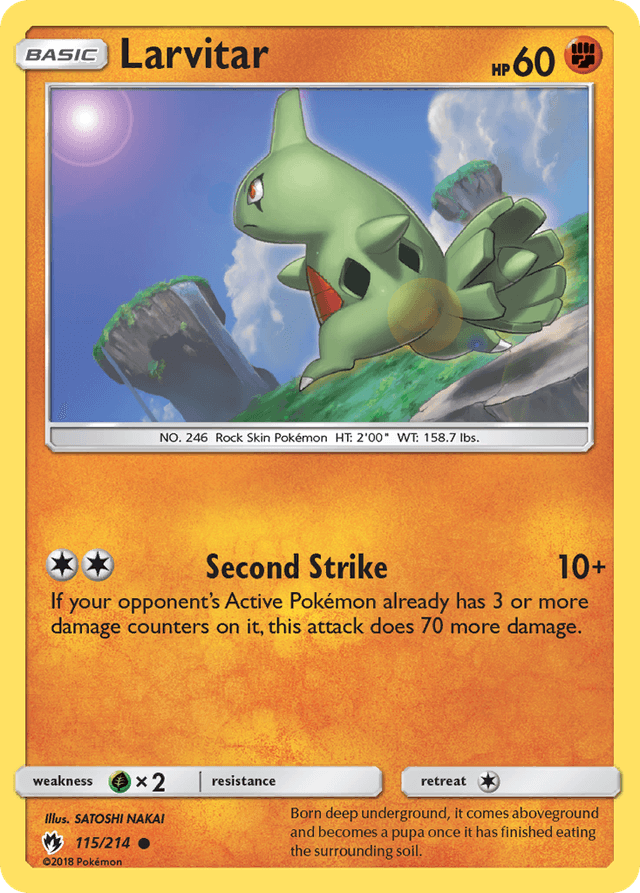 Larvitar — Lost Thunder #115
