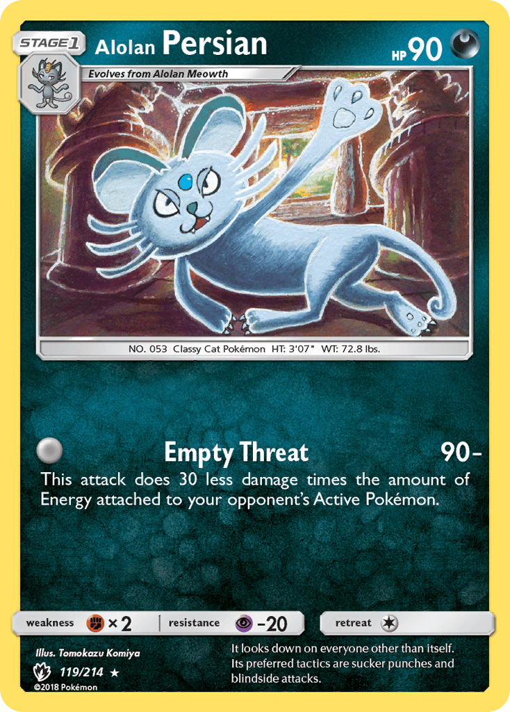 Alolan Persian — Lost Thunder #119