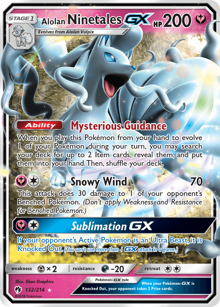 Alolan Ninetales-GX — Lost Thunder #132