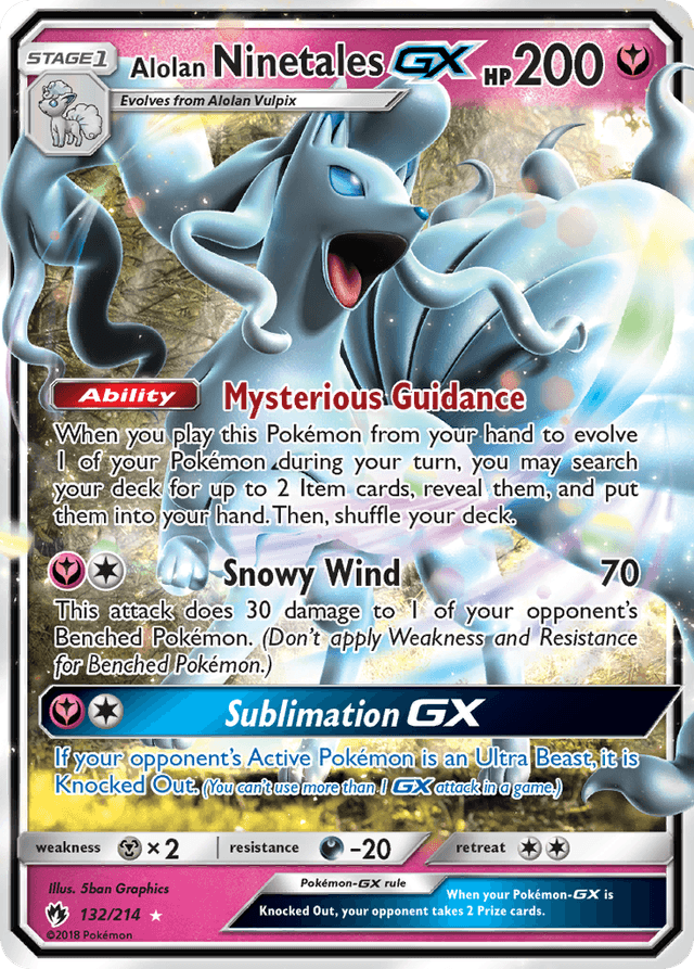 Alolan Ninetales-GX — Lost Thunder #132