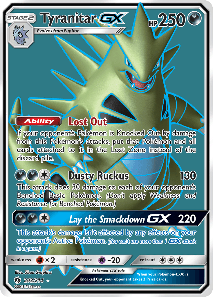 Tyranitar-GX — Lost Thunder #203