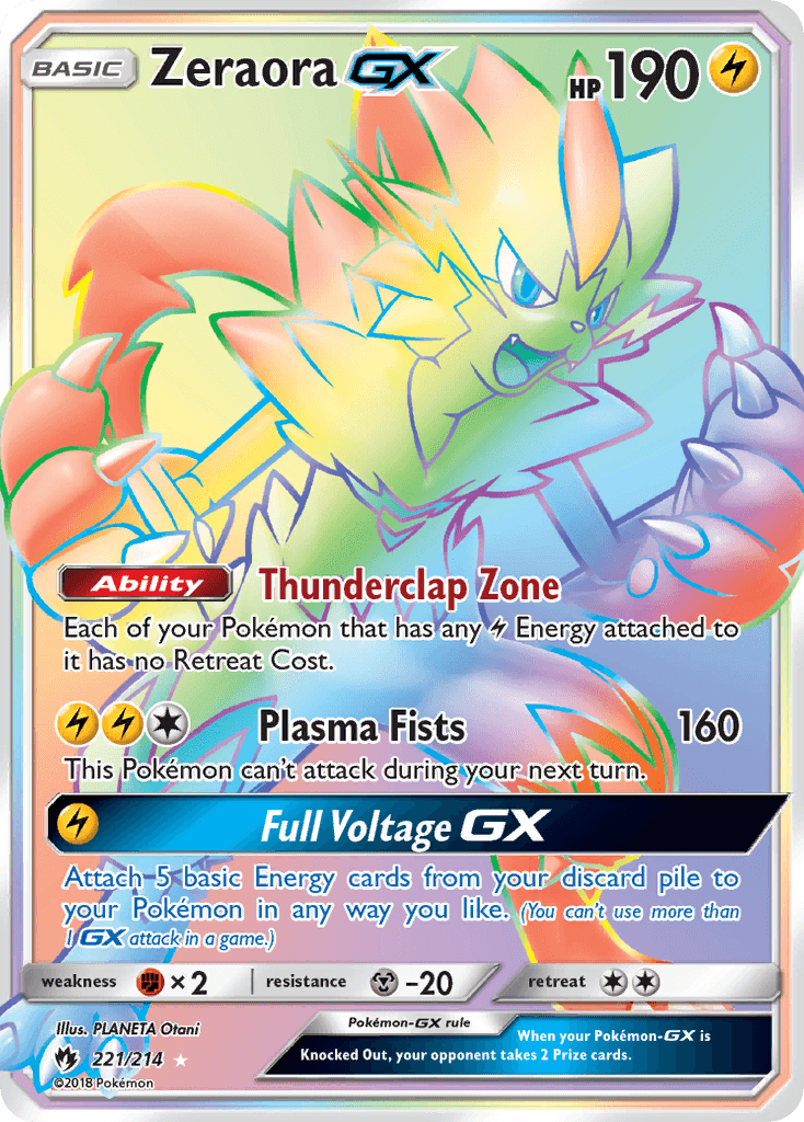 Zeraora-GX — Lost Thunder #221