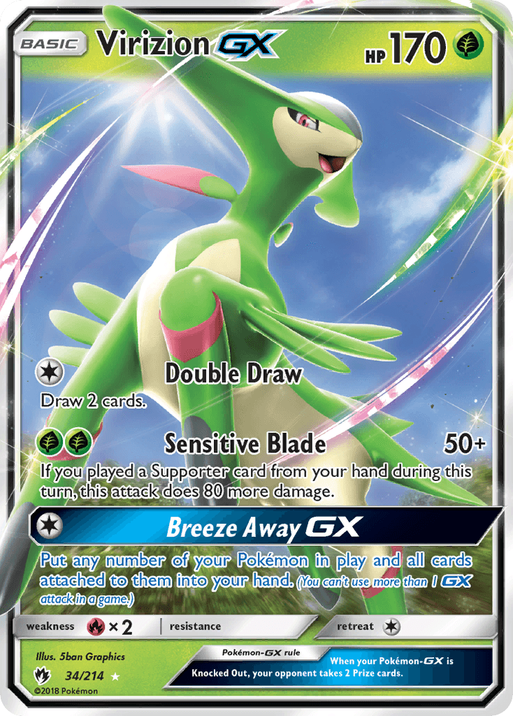 Virizion-GX — Lost Thunder #34